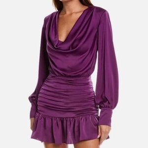 Ramy Brook Deep Purple Long Sleeve Dress